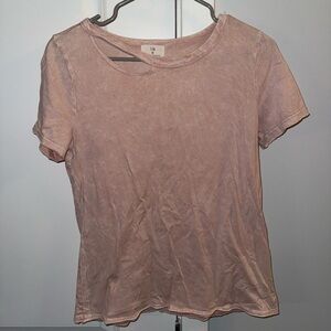 T.La Dusty Pink Short Sleeve Tee
